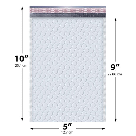 5x10 white poly bubble mailer #00 padded shipping bag