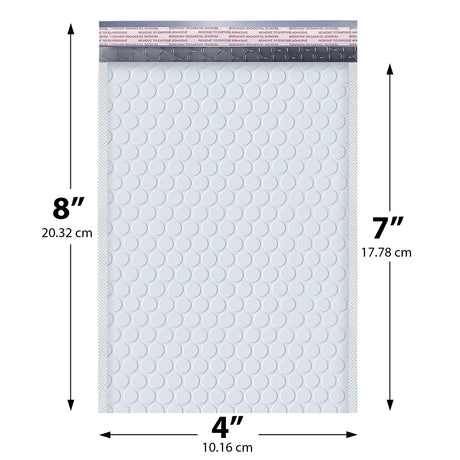 4x8 white poly bubble mailer #000 padded shipping bag