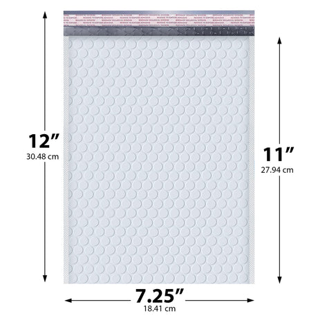 7.25x12 white poly bubble mailer #1 padded shipping bag