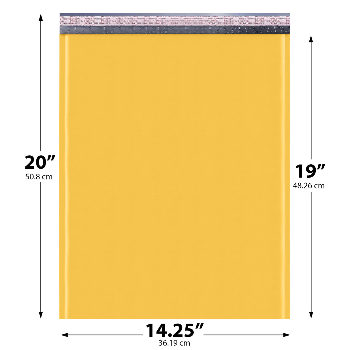 14.25x20 yellow kraft bubble mailer #7 padded shipping envelope