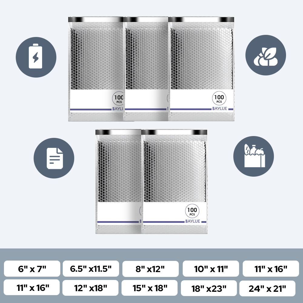 Thermal Bubble Mailers – Insulated Foil Padded Shipping Envelopes