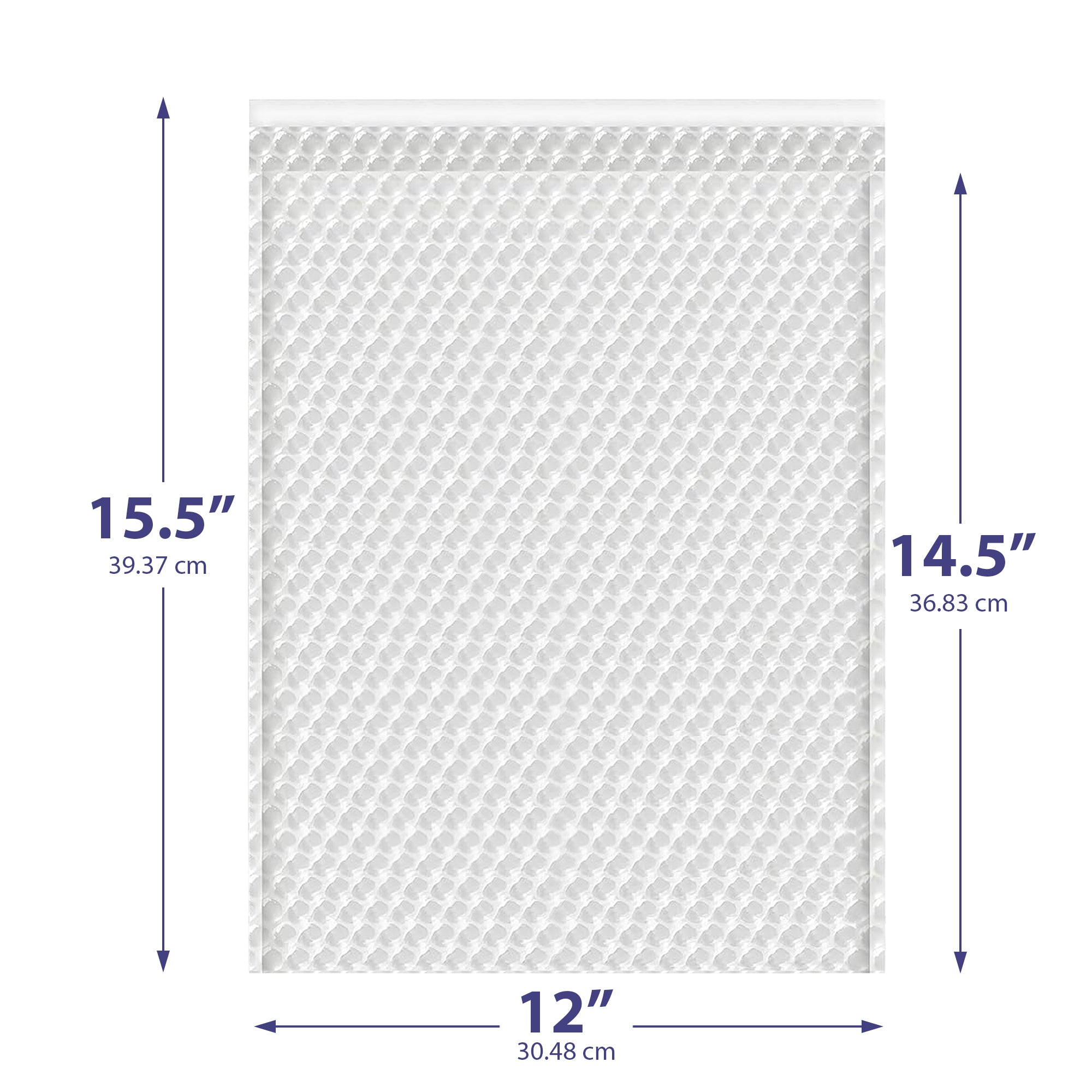 12x15.5 Clear Bubble Out Bags – Padded Self-Seal Sleeves