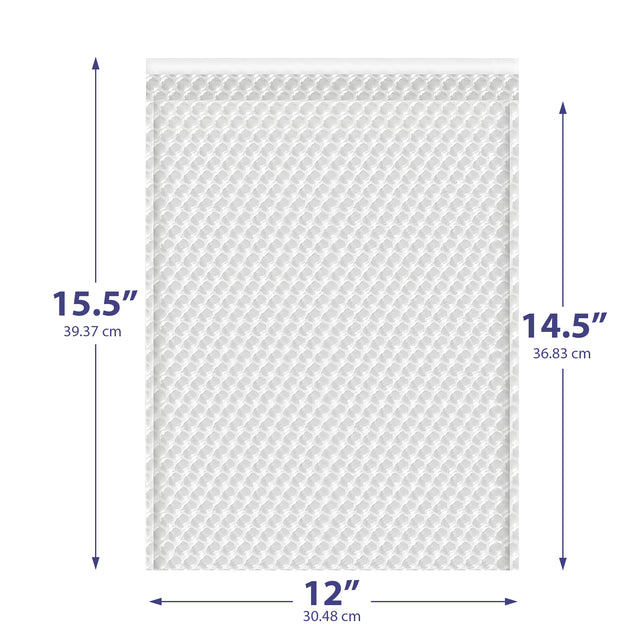 12x15.5 clear bubble bag – self-seal padded sleeve for jewelry & electronics