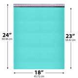 18x24 Teal poly bubble mailer — #9 self-seal padded envelope, 50 pack
