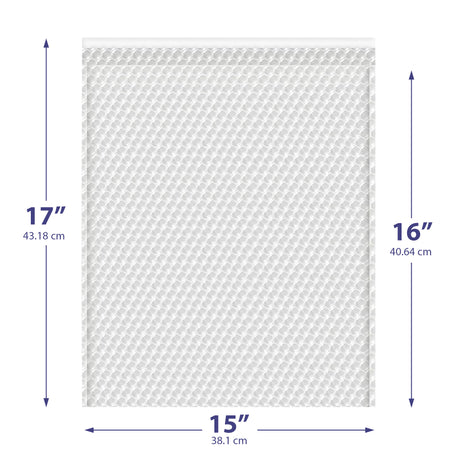 15x17 clear bubble bag – self-seal padded sleeve for jewelry & electronics