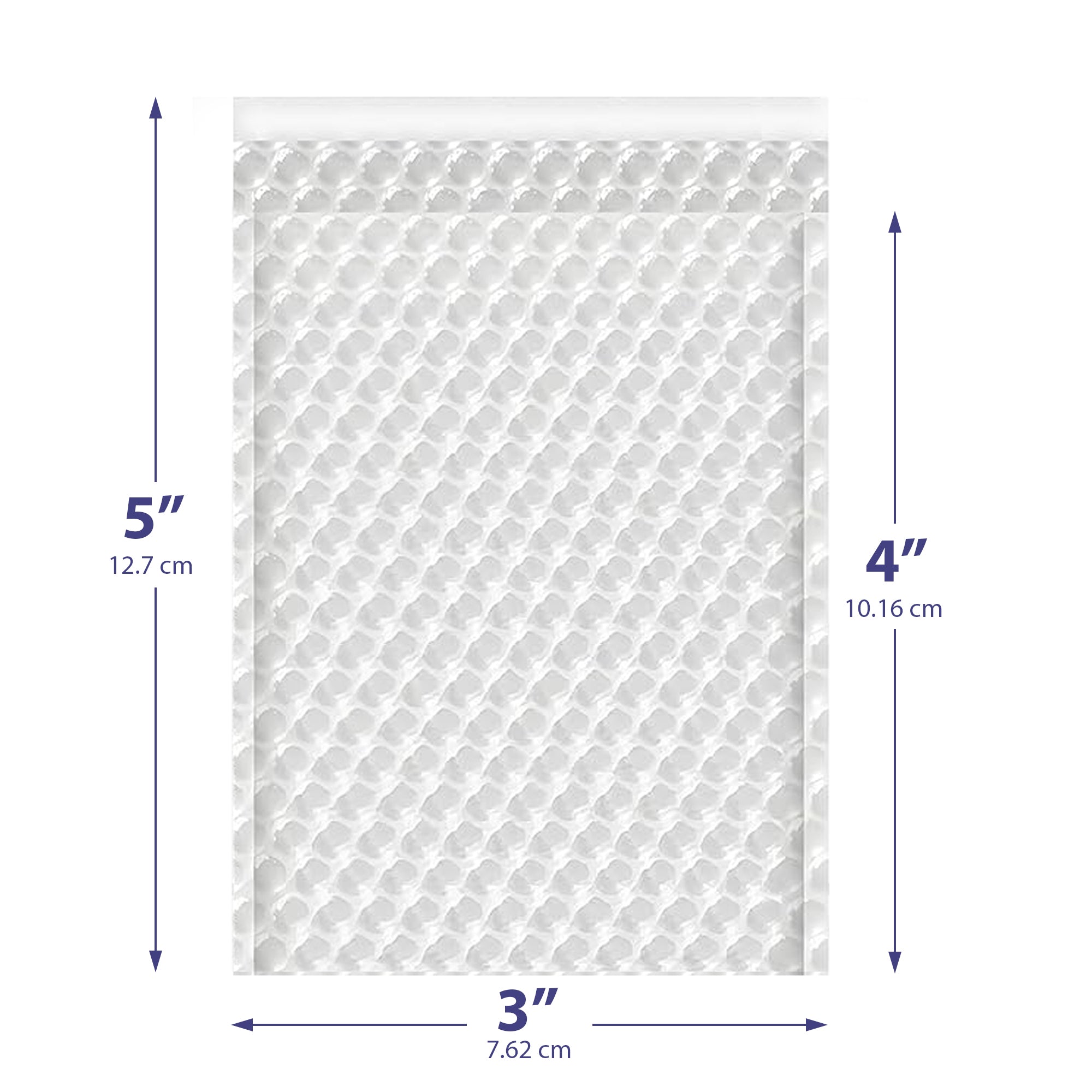 3x5 Clear Bubble Out Bags – Padded Self-Seal Sleeves