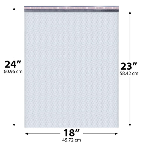 18x24 White poly bubble mailer — #9 self-seal padded envelope, 50 pack