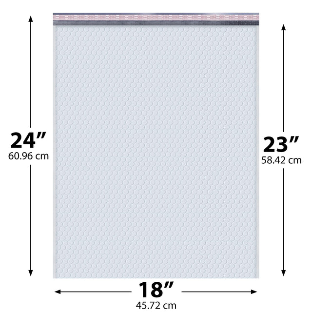 18x24 White poly bubble mailer — #9 self-seal padded envelope, 50 pack