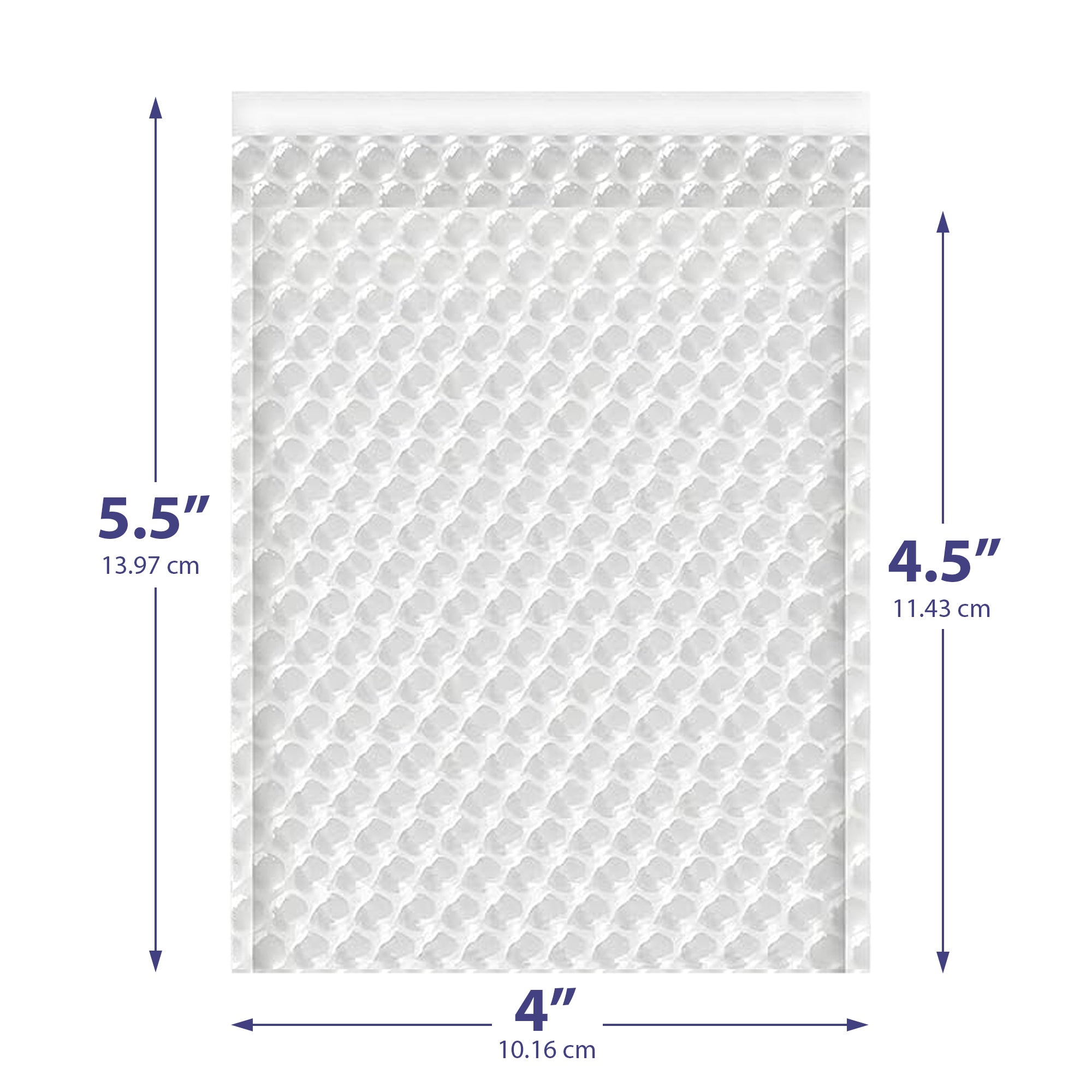 4x5.5 Clear Bubble Out Bags – Padded Self-Seal Sleeves