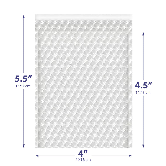 4x5.5 clear bubble bag – self-seal padded sleeve for jewelry & electronics