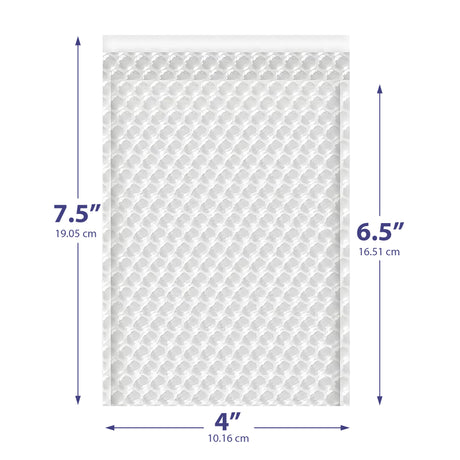 4x7 clear bubble bag – self-seal padded sleeve for jewelry & electronics