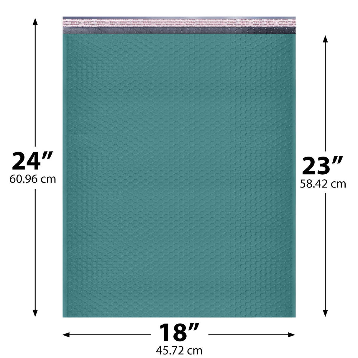 18x24 Green poly bubble mailer — #9 self-seal padded envelope, 50 pack