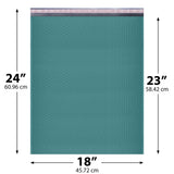 18x24 Green poly bubble mailer — #9 self-seal padded envelope, 50 pack