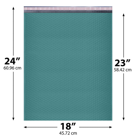 18x24 Green poly bubble mailer — #9 self-seal padded envelope, 50 pack