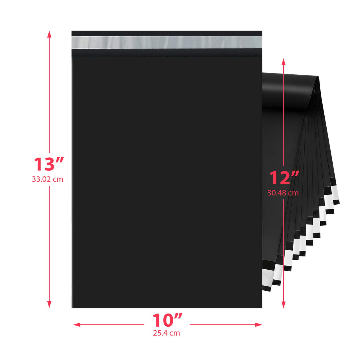 Black Poly Mailer 10x13 – Self-Sealing Plastic Shipping Bag