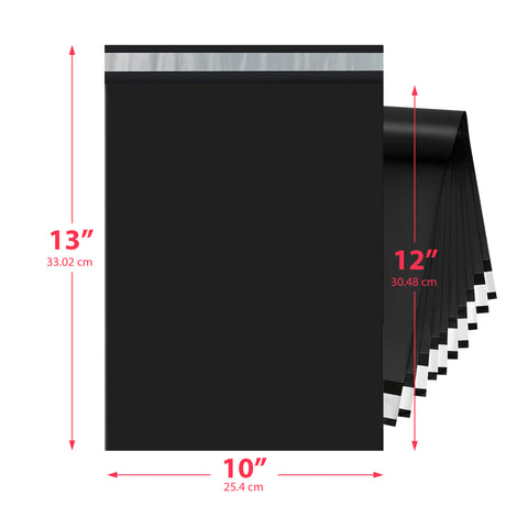 Black Poly Mailer 10x13 – Self-Sealing Plastic Shipping Bag