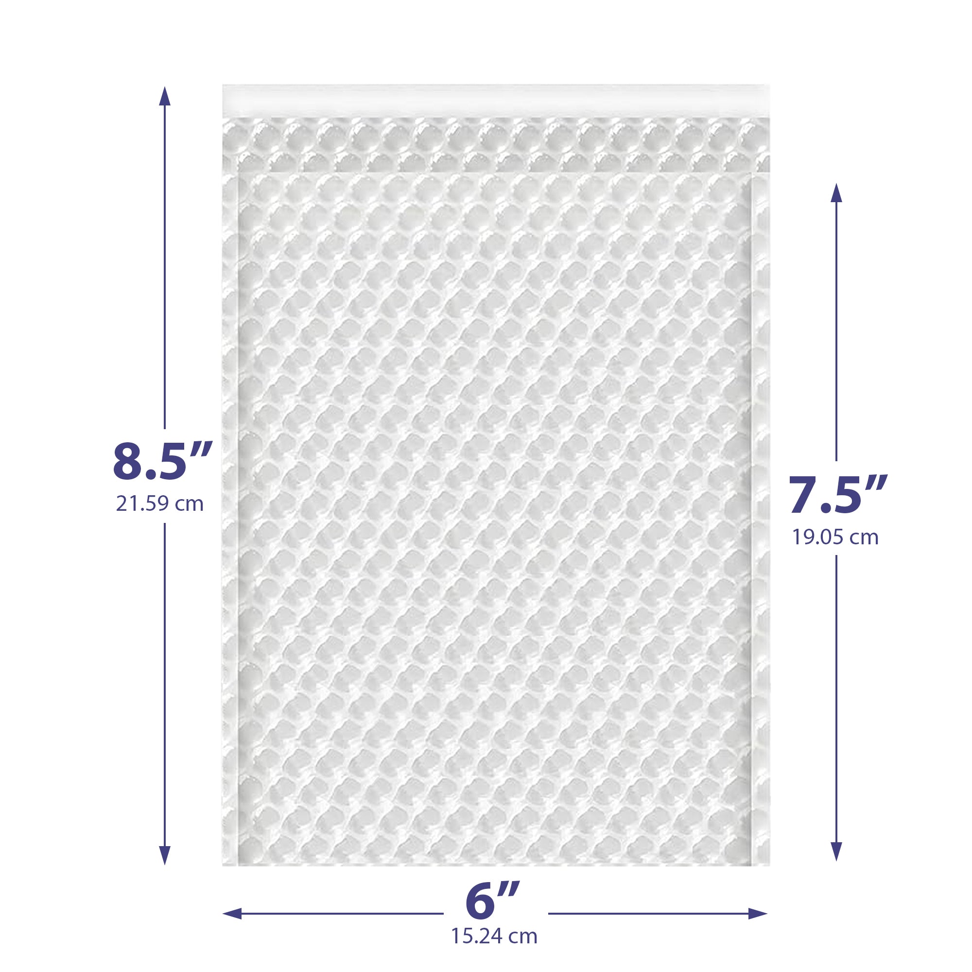 6x8.5 Clear Bubble Out Bags – Padded Self-Seal Sleeves