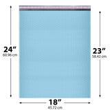 18x24 Light Blue poly bubble mailer — #9 self-seal padded envelope, 50 pack