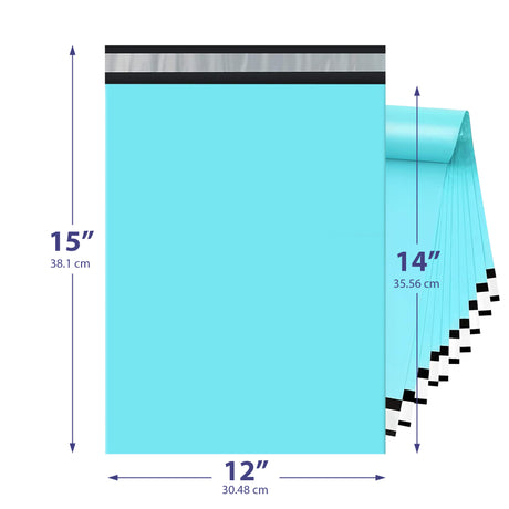 Teal Poly Mailer 12x15 – Self-Sealing Plastic Shipping Bag