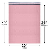 20x25 Light pink poly bubble mailer — #10 self-seal padded shipping envelope, 50 pack
