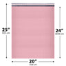 20x25 Light pink poly bubble mailer — #10 self-seal padded shipping envelope, 50 pack