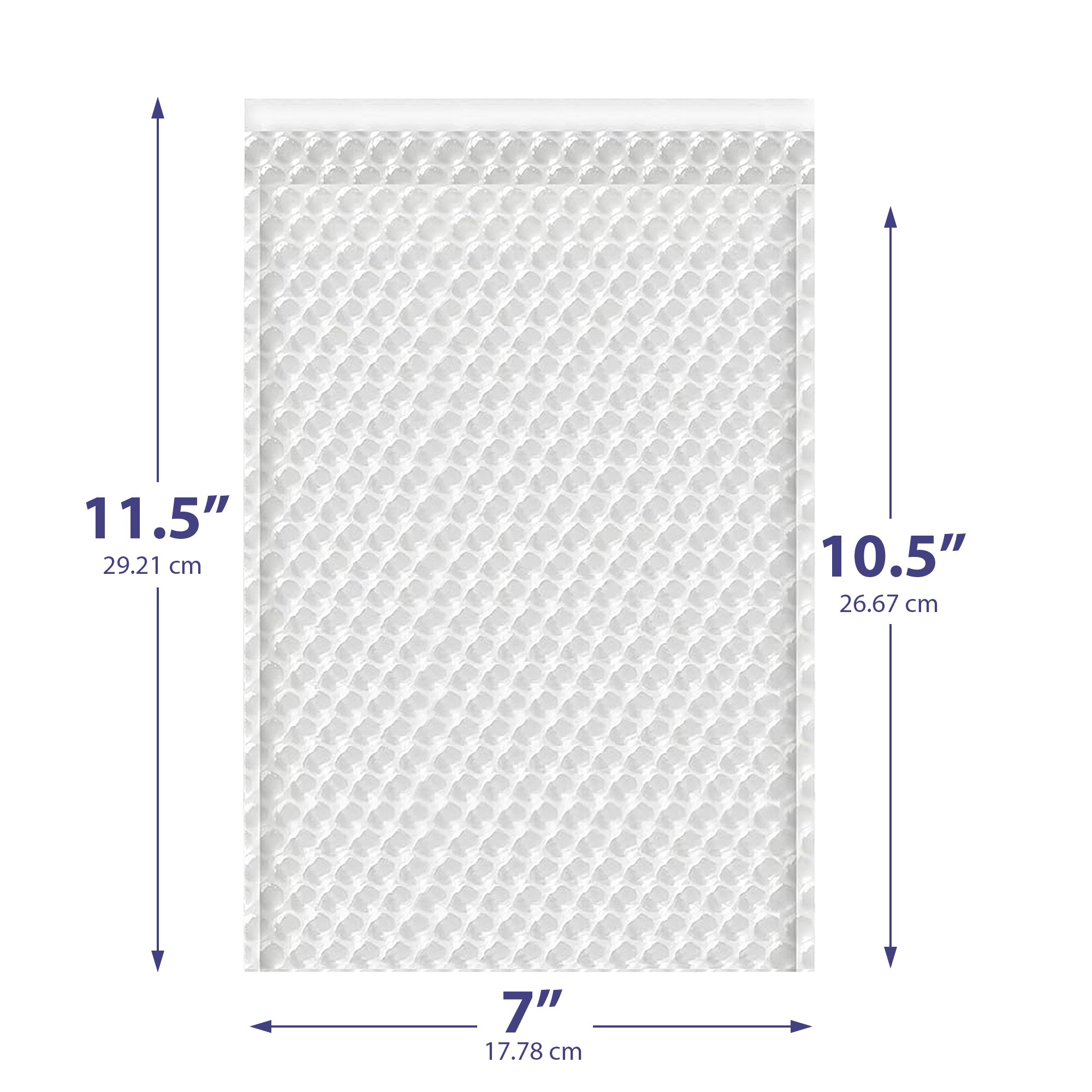 7x11.5 Clear Bubble Out Bags – Padded Self-Seal Sleeves
