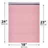 18x24 Light Pink poly bubble mailer — #9 self-seal padded envelope, 50 pack