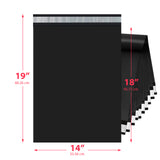 Black Poly Mailer 14x19 – Self-Sealing Plastic Shipping Bag