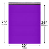 20x25 Purple poly bubble mailer — #10 self-seal padded shipping envelope, 50 pack