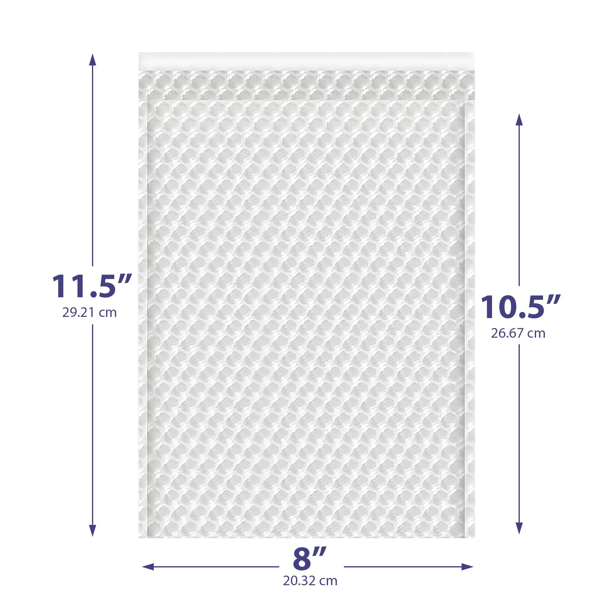 8x11.5 Clear Bubble Out Bags – Padded Self-Seal Sleeves