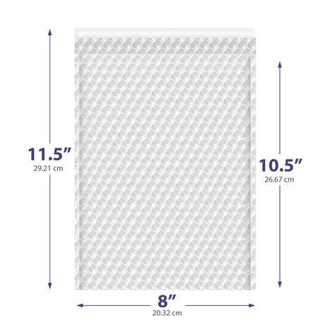 8x11.5 clear bubble bag – self-seal padded sleeve for jewelry & electronics