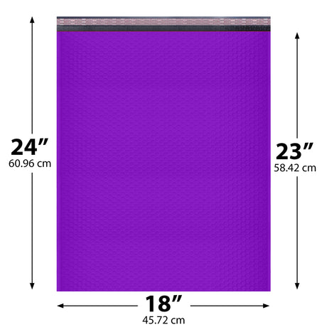 18x24 Purple poly bubble mailer — #9 self-seal padded envelope, 50 pack
