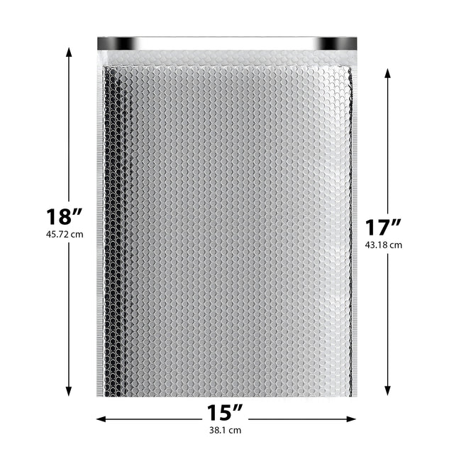15x17 thermal mailer – foil insulated bubble envelope for perishables and cosmetics
