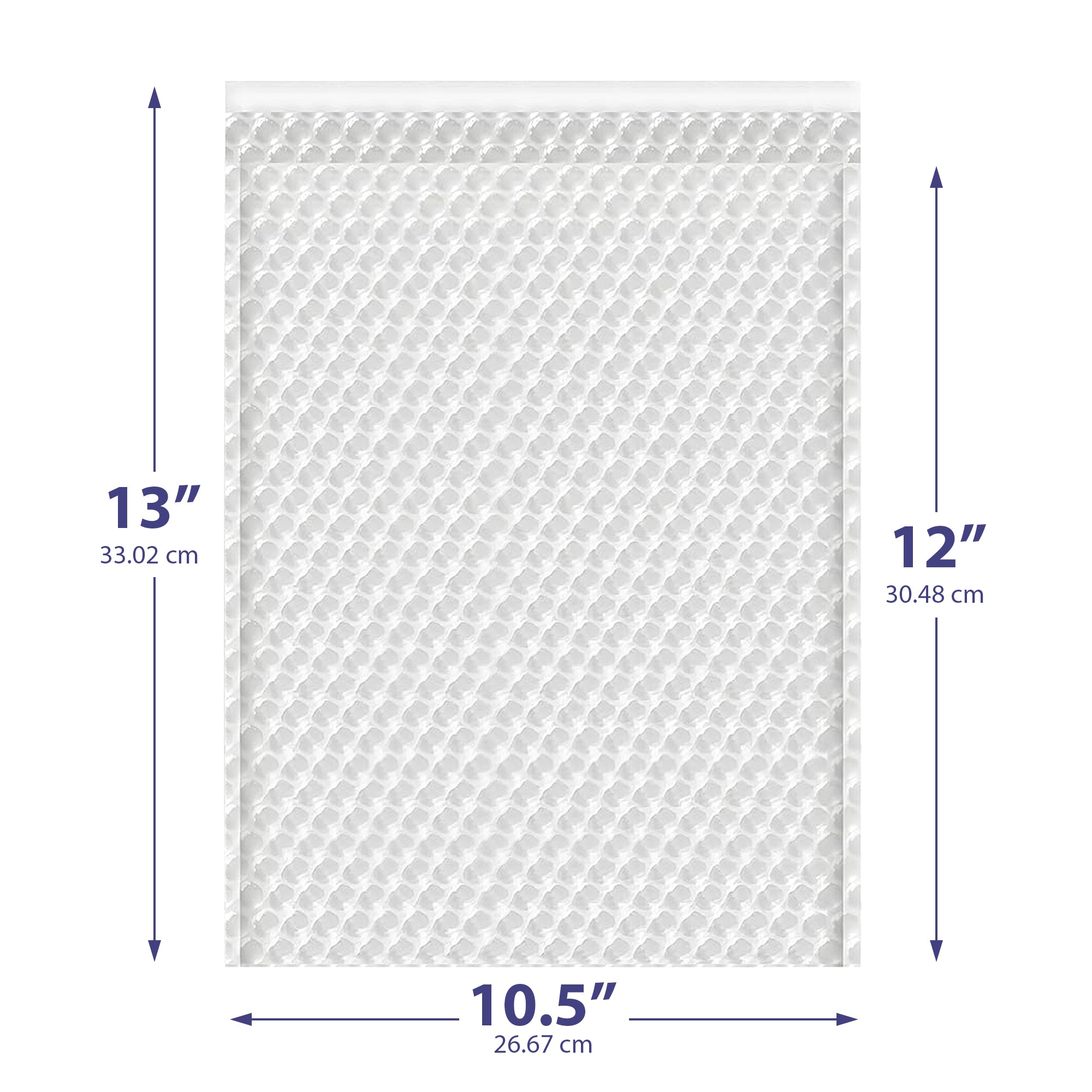 10.5x13 Clear Bubble Out Bags – Padded Self-Seal Sleeves