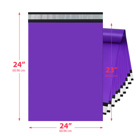 Purple Poly Mailer 24x24 – Self-Sealing Plastic Shipping Bag