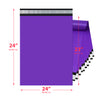 Purple Poly Mailer 24x24 – Self-Sealing Plastic Shipping Bag