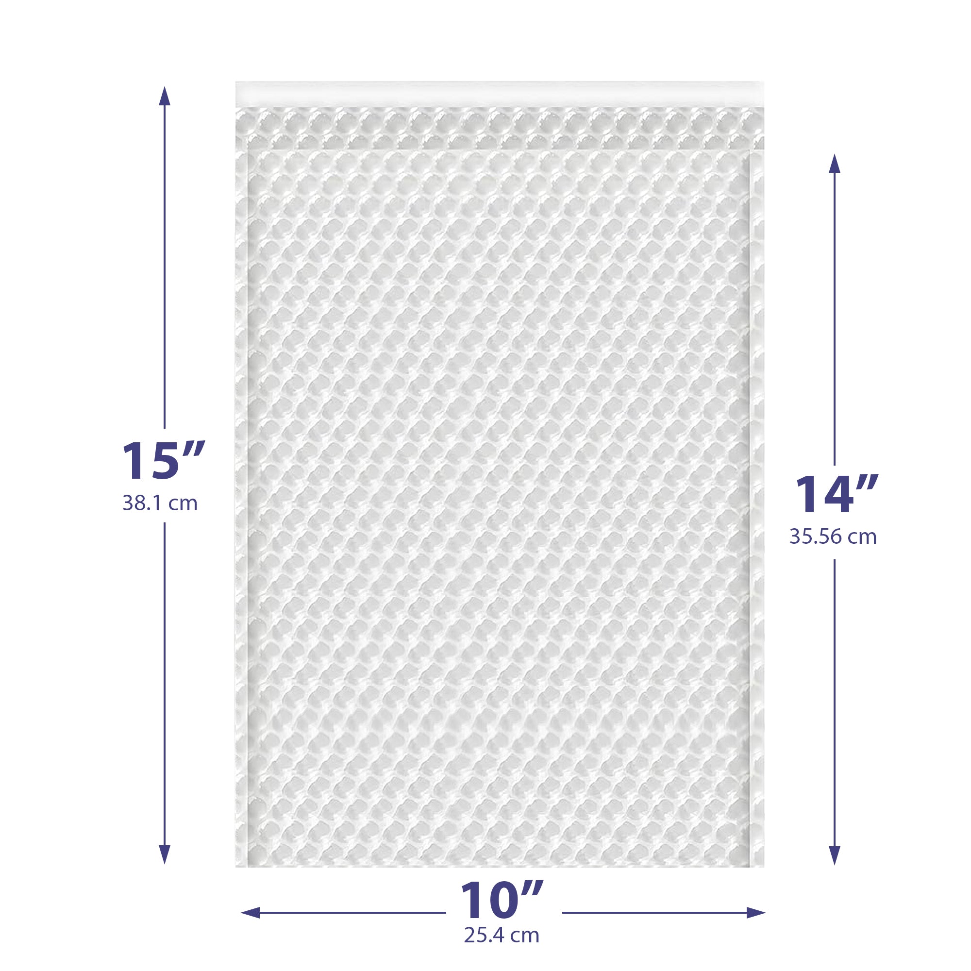 10x15 Clear Bubble Out Bags – Padded Self-Seal Sleeves