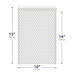 10x15 Clear Bubble Out Bags – Padded Self-Seal Sleeves