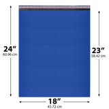 18x24 Royal Blue poly bubble mailer — #9 self-seal padded envelope, 50 pack