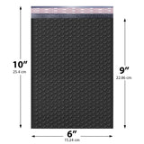 6x10 black poly bubble mailer #0 padded shipping bag
