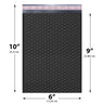 6x10 black poly bubble mailer #0 padded shipping bag