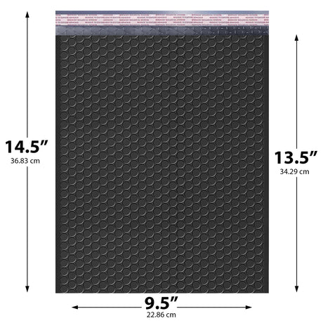 9.5x14.5 black poly bubble mailer #4 padded shipping bag
