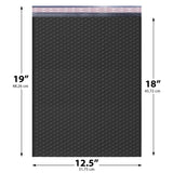 12.5x19 black poly bubble mailer #6 padded shipping bag
