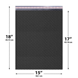 15x18 Black poly bubble mailer — #8 self-seal padded envelope, 50 pack