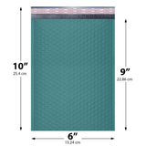 6x10 green poly bubble mailer #0 padded shipping bag
