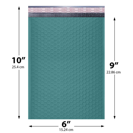 6x10 green poly bubble mailer #0 padded shipping bag
