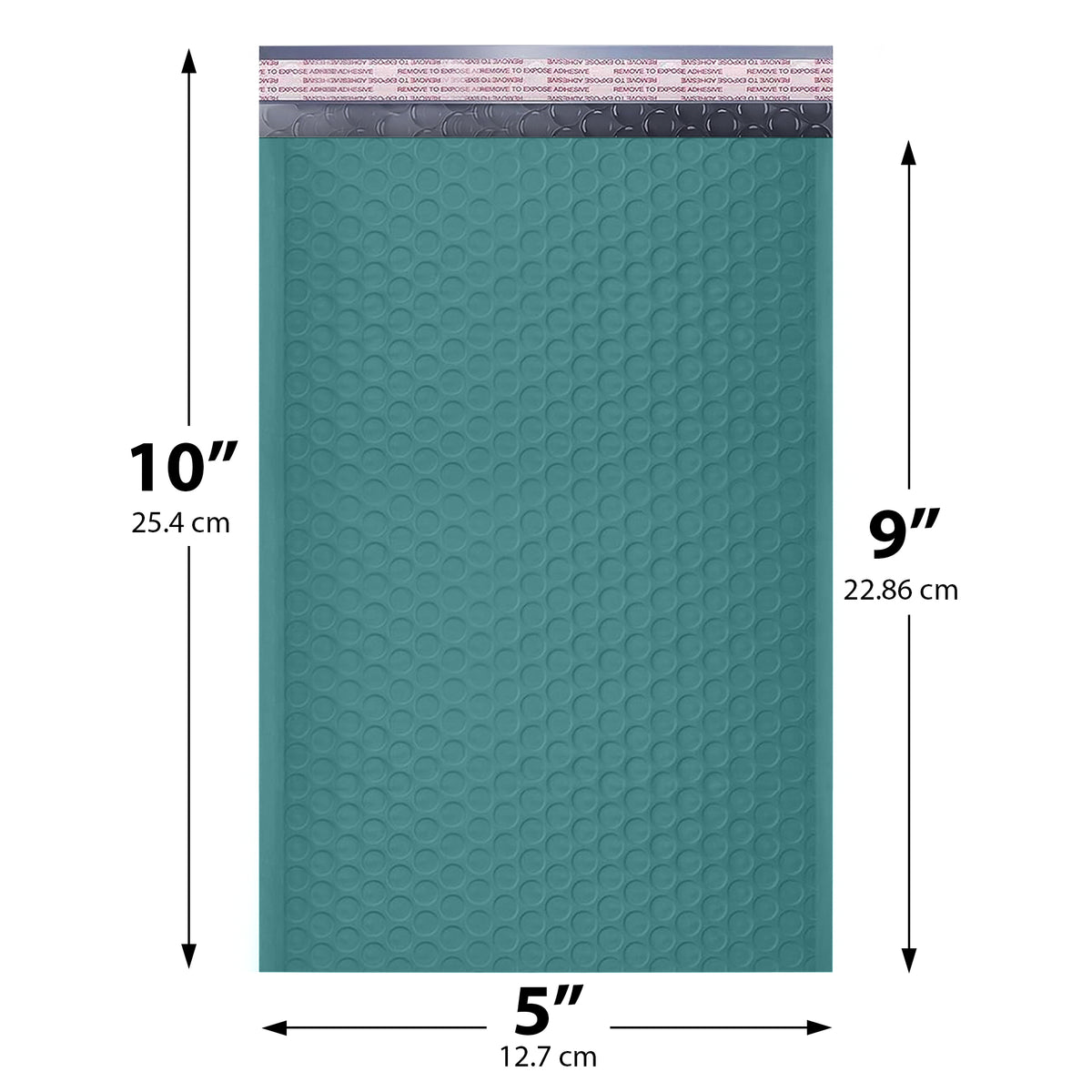 5x10 Green poly bubble mailer — #00 self-seal padded envelope, 250 pack