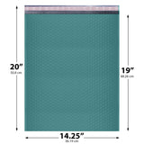 14.25x20 green poly bubble mailer #7 padded shipping bag
