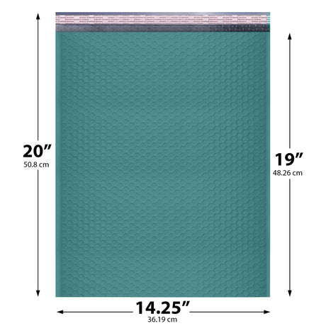14.25x20 green poly bubble mailer #7 padded shipping bag
