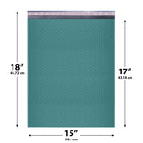 15x18 Green poly bubble mailer — #8 self-seal padded envelope, 50 pack